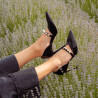 Eleganckie damskie buty 1350 czarny lakier lifestyle