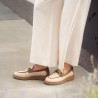 Buty casual damskie 6092 rafia beżowa kombinowana lifestyle