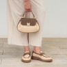 Buty casual damskie 6092 rafia beżowa kombinowana lifestyle