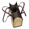 Torba plażowa damska 045g 01 burgund+rafia