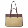 Torba plażowa damska 045g 01 burgund+rafia