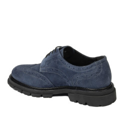 Buty casual męskie 989 azuro zamsz
