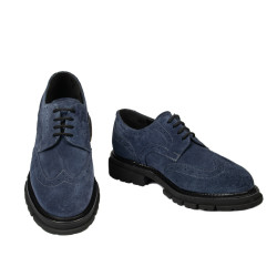 Buty casual męskie 989 azuro zamsz