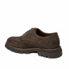 Buty casual męskie 989 brązowe velur