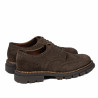 Buty casual męskie 989 brązowe velur