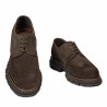Buty casual męskie 989 brązowe velur