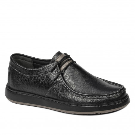 Buty casual męskie 992m czarno kombinowane