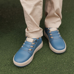 Buty dziecięce 2028 niebieskie kombinowane