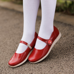 Buty dziecięce 2029 lakierowane czerwone lifestyle