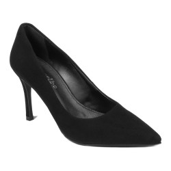 Eleganckie buty damskie 1320 czarny welur