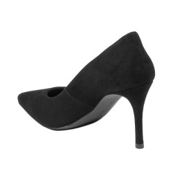 Eleganckie buty damskie 1320 czarny welur