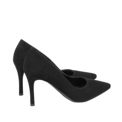Eleganckie buty damskie 1320 czarny welur