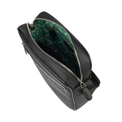 Torba męska na ramię 304g 01 tkanina czarna+napa czarna