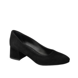 Eleganckie buty damskie 1331 czarny welur