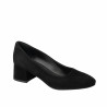 Eleganckie buty damskie 1331 czarny welur