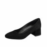 Eleganckie buty damskie 1331 czarny welur