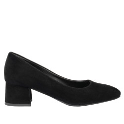 Eleganckie buty damskie 1331 czarny welur