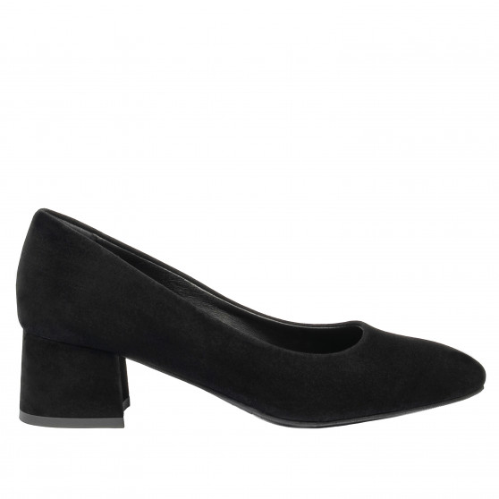Eleganckie buty damskie 1331 czarny welur