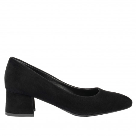 Eleganckie buty damskie 1331 czarny welur