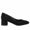 Eleganckie buty damskie 1331 czarny welur