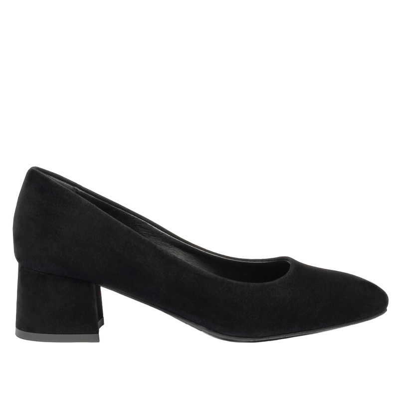 Eleganckie buty damskie 1331 czarny welur