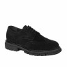 Buty casual męskie 989 czarny welur 01
