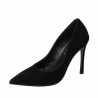 Eleganckie buty damskie 1302 czarny welur