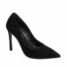 Eleganckie buty damskie 1302 czarny welur
