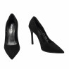 Eleganckie buty damskie 1302 czarny welur