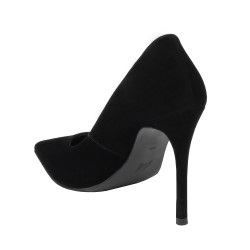Eleganckie buty damskie 1302 czarny welur