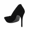 Eleganckie buty damskie 1302 czarny welur