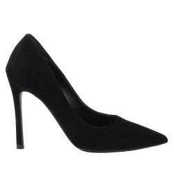 Eleganckie buty damskie 1302 czarny welur