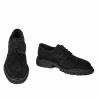Buty casual męskie 989 czarny welur 01