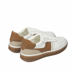 Buty casual/sportowe męskie 983 białe kombinowane