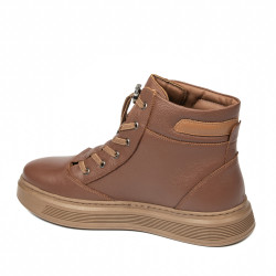 Buty męskie 4152 brązowy kombinowany