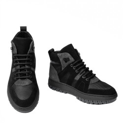 Buty młodzieżowe 4012 bufo czarne+szare