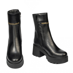 Czarne botki damskie 3388