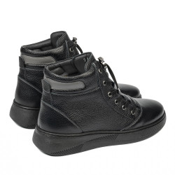 Czarne połączone buty młodzieżowe 4013