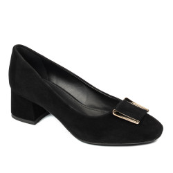 Eleganckie buty damskie 1321 czarny welur