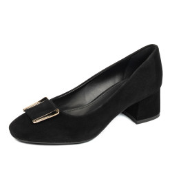 Eleganckie buty damskie 1321 czarny welur