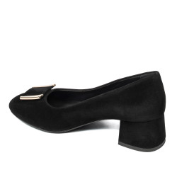Eleganckie buty damskie 1321 czarny welur