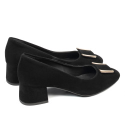 Eleganckie buty damskie 1321 czarny welur