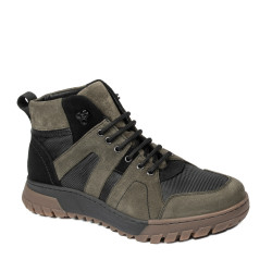Buty męskie 4153 bufo khaki+czarne