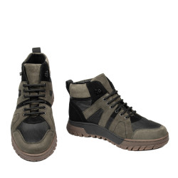 Buty męskie 4153 bufo khaki+czarne
