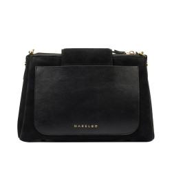 Damska torba na ramię 051g black camoscio