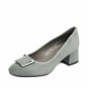 Eleganckie damskie buty 1321 szary welur