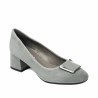 Eleganckie damskie buty 1321 szary welur