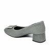Eleganckie damskie buty 1321 szary welur
