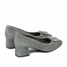 Eleganckie damskie buty 1321 szary welur