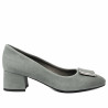 Eleganckie damskie buty 1321 szary welur